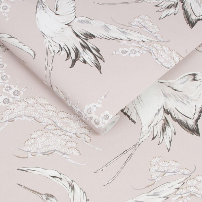 Pink Crane wallpaper to buy from Graham & Brown