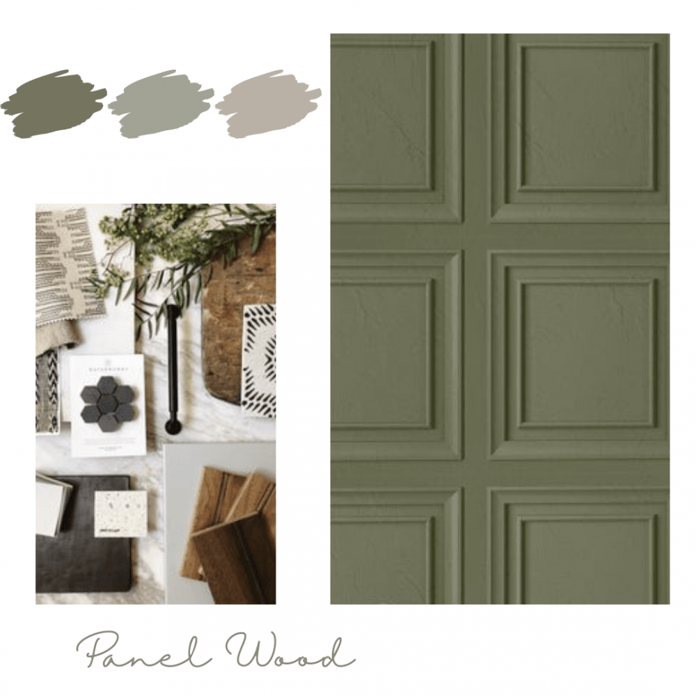 Sage Green Wood Panel Wallpaper Inspiration For The Home